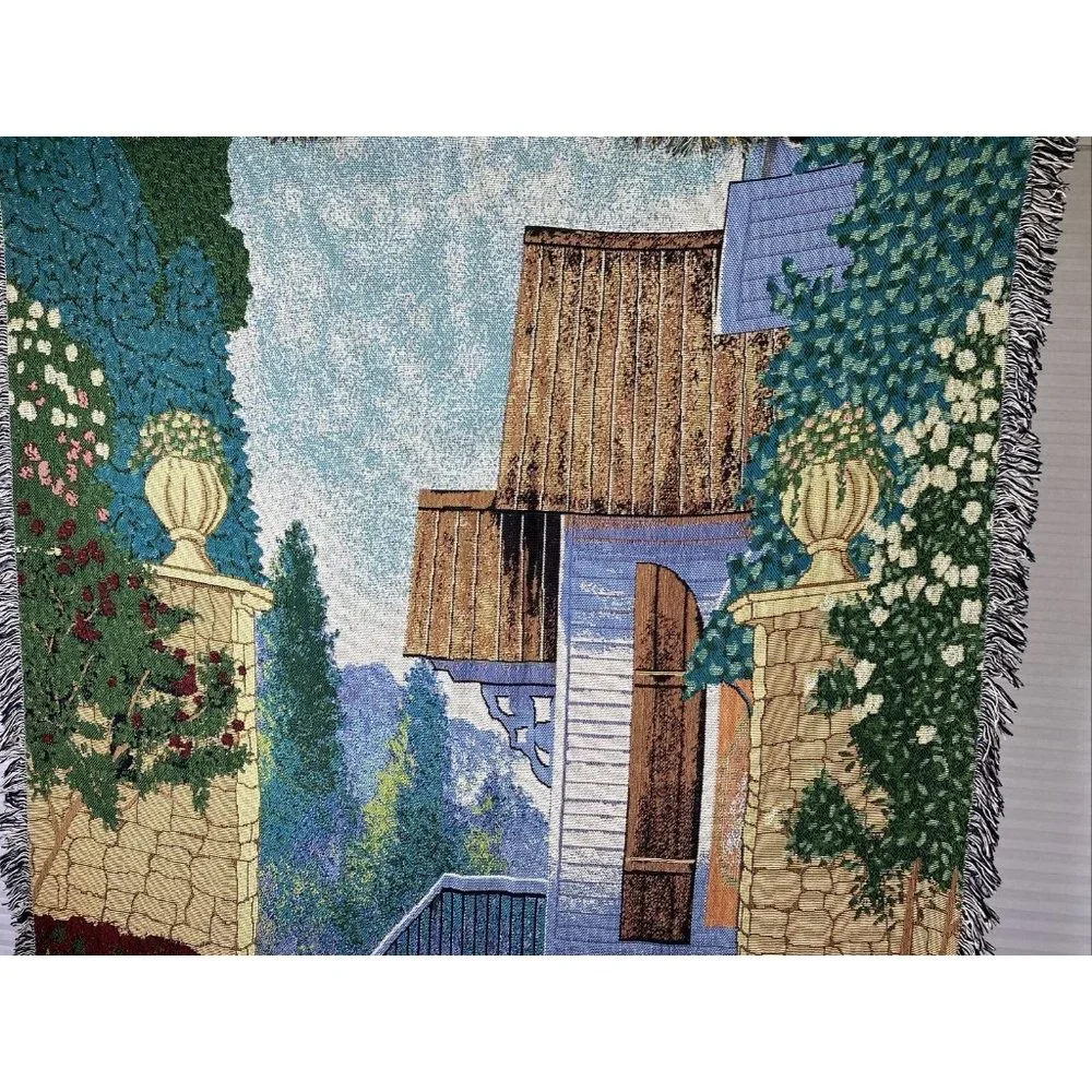 Loom Craft Brand Tapestry Wall Hanging Garden Gate Scene Psalm 100.4
